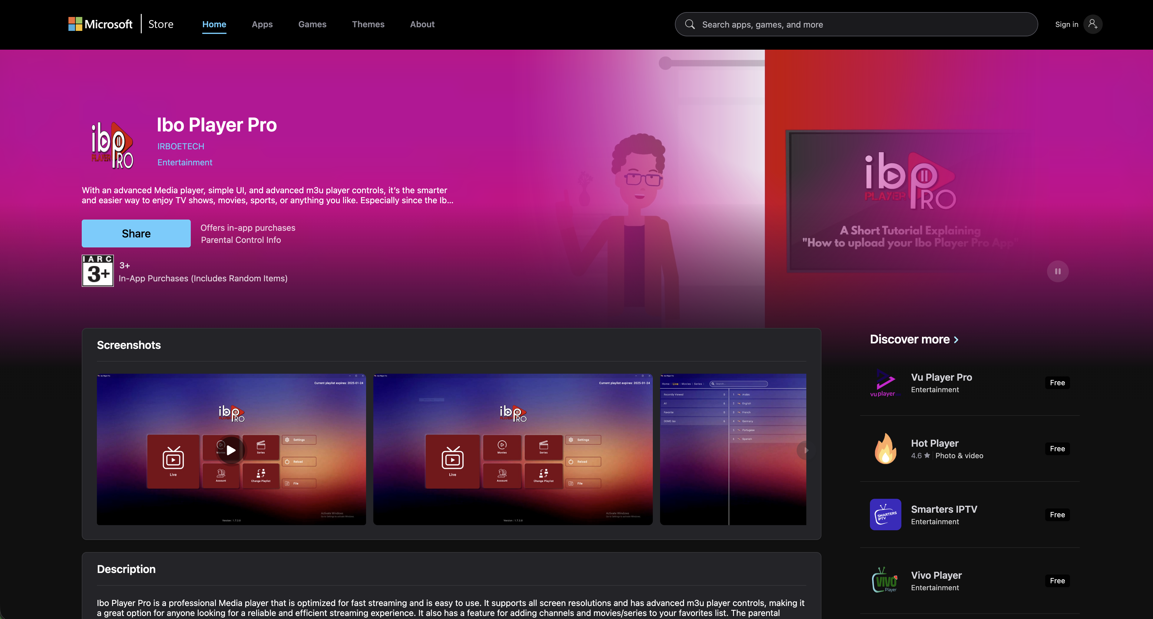 Install Ibo Player Pro for England IPTV on Windows / Xbox